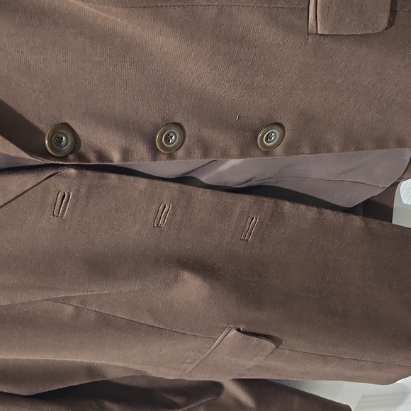 Talbots chocolate brown, fully lined,  button down pockets blazer, jacket size 6 - Picture 3 of 6